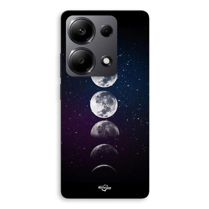 Coque de téléphone - MANIACASE - Xiaomi Redmi Note 13 Pro 4G - Silicone - Souple - Lune étoile