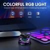Mini Travel Stereo Speaker Outdoor Magnetic Bluetooth Speaker Wireless Portable with RGB Color Light and Phone Holder for IOS
