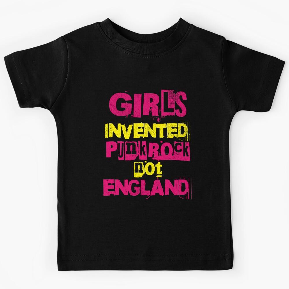 Girls invented punk rock not England : Female Punk Rock Pioneers Tribute Kids T-Shirt 170