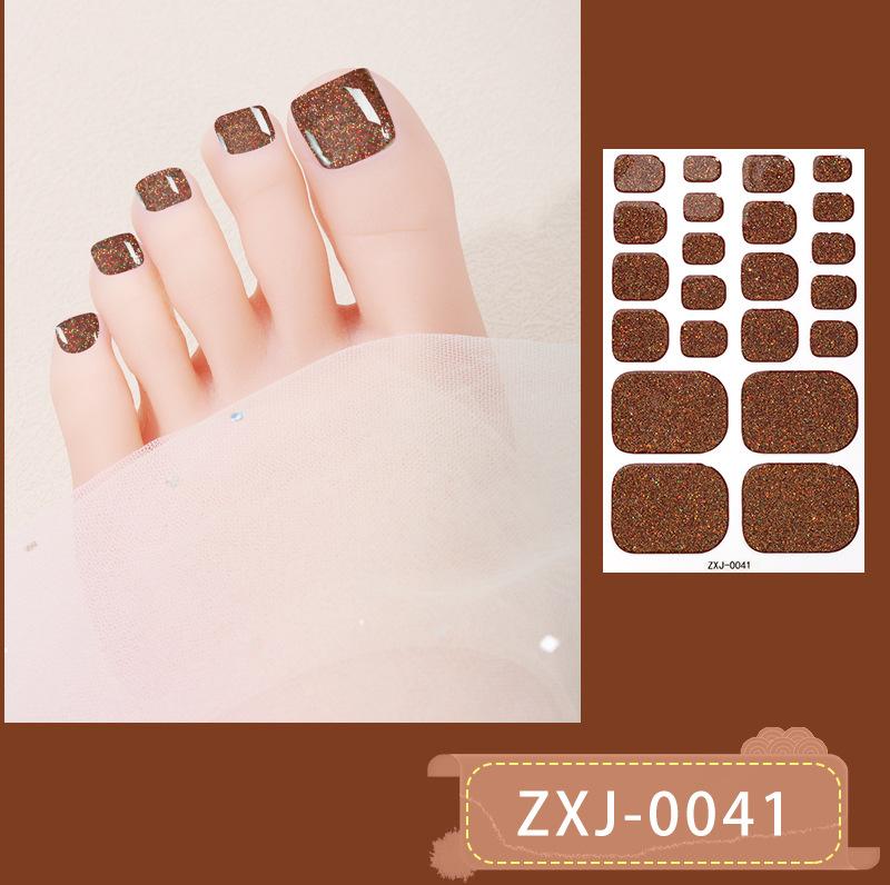 

Однотонные блестящие наклейки на ногти ног, Популярные трансграничные наклейки на ногти ног, Наклейки для нейл-арта, Водонепроницаемые наклейки на ногти ног. ZXJ-0041