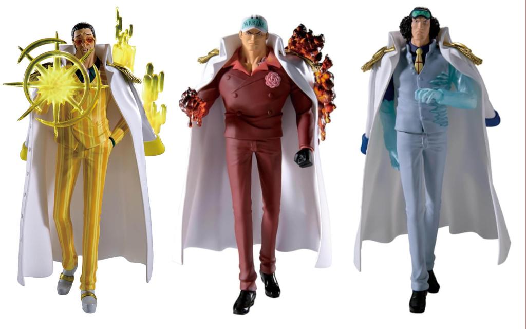 One Piece THE Departure LOGIA KUZAN 3-Figure Set SAKAZUKI, BORSALINO, (Red Inu, Kizaru, Aokiji)
