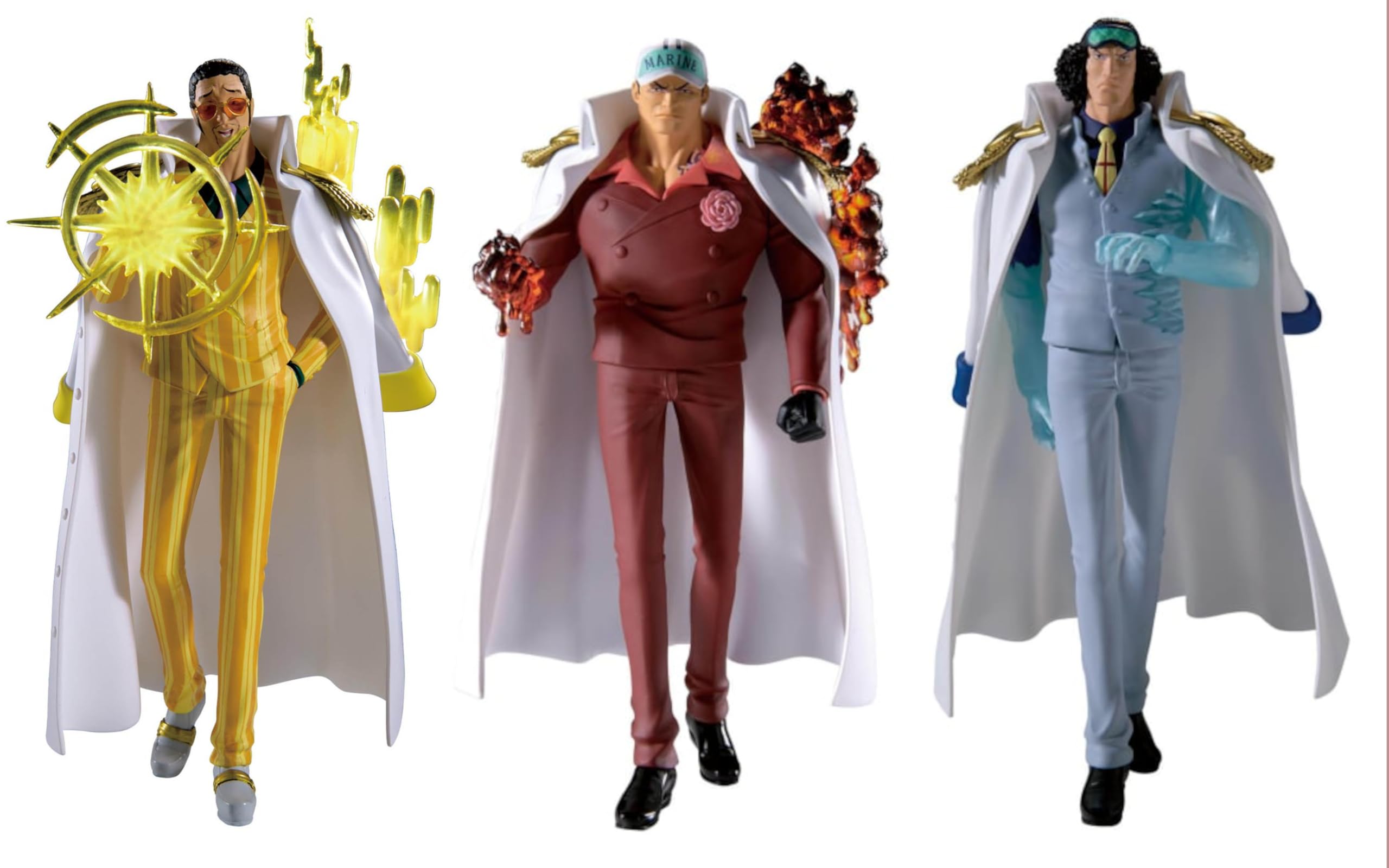 

One Piece THE Departure LOGIA KUZAN 3-Figure Set SAKAZUKI, BORSALINO, (Red Inu, Kizaru, Aokiji)