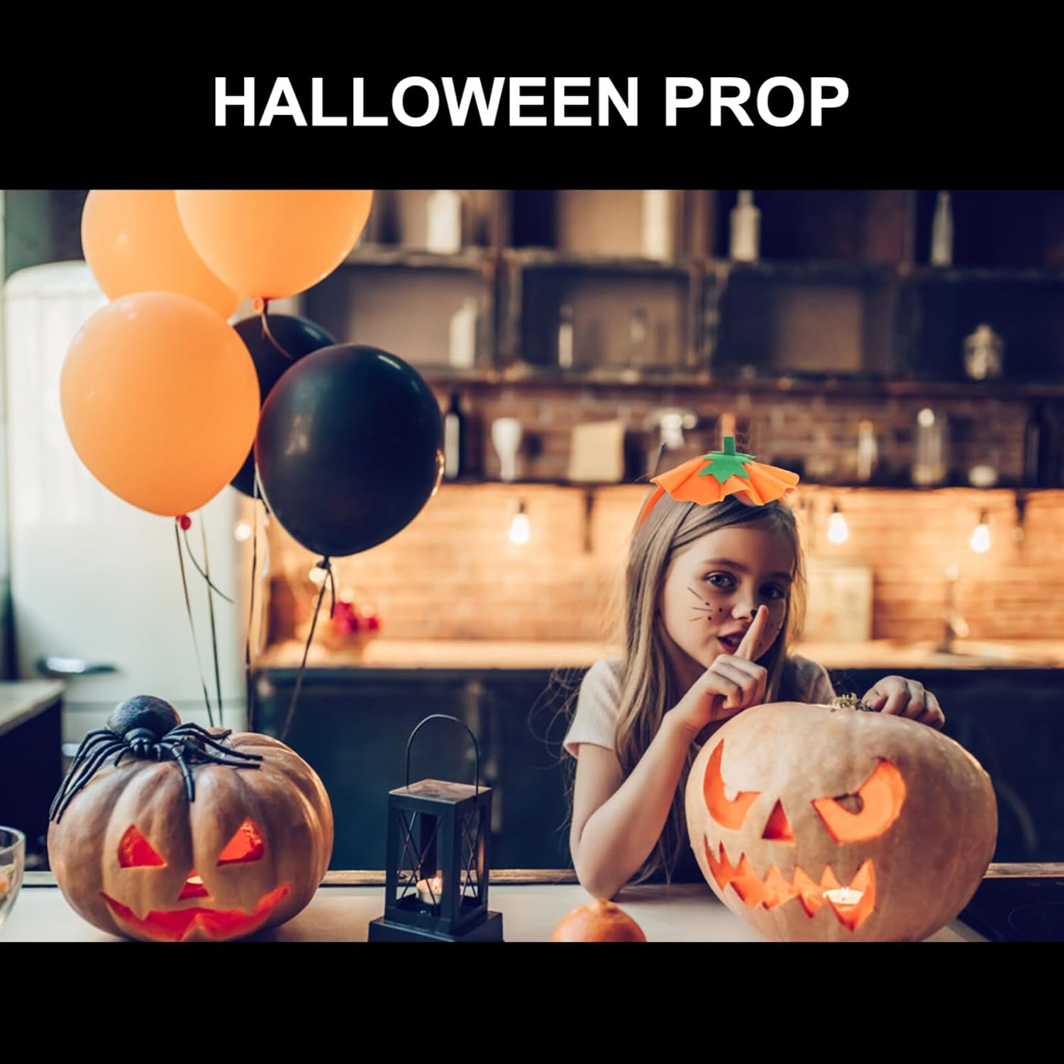 Ciieeo Pumpkin Hat Headbands Halloween Pumpkin Hair Hoop Head Piece for Pumpkin Costume Dress up Party Supplies