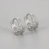 Minimalist Double Layer Zircon Diamond Stud Earrings For Women Chic Unique Versatile Hoop Earrings Fashion Jewelry