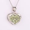 Peridot Multi Stone Pendant 925 Sterling Silver Rhodium Plated Fine Jewelry Gift for Her