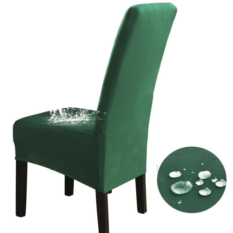 Waterproof High Back(60-75cm), XL Size Solid Chair Covers Stretch for Dining Room Wedding Party Home Decor Case Chair Protector