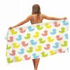 Extra Large Quick-drying Microfiber Beach Towel with Chic Duck Design - Super Absorbent, Lightweight and Stylish