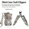 Foldable Nail Trimmer Compact Manicure Tool Exquisite Fingernail Trimmer  Carry