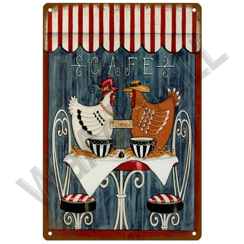 Metal Sign Delicate Fast Food Plate Tin Sign Plaque Vintage Restaurant Home Bar Cafe Kitchen Metal Poster Wall Decor Accessories