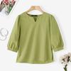 ZANZEA Women Casual V-Neck Solid Color Summer 3/4 Sleeve Blouse
