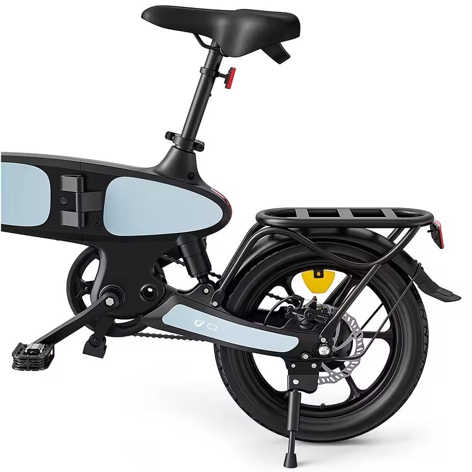 DYU C2 Electric Bicycle 350W Motor, 48V 7.5Ah Battery, 16 Inch Tires, Range 45KM, Foldable, Folding E-Bike