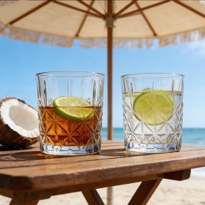 315ml/340ml Party Bars Creative Cocktail Mojito Cups Relief Glass Cups Picnic Classic Wine Glass European Style Whiskey Glass