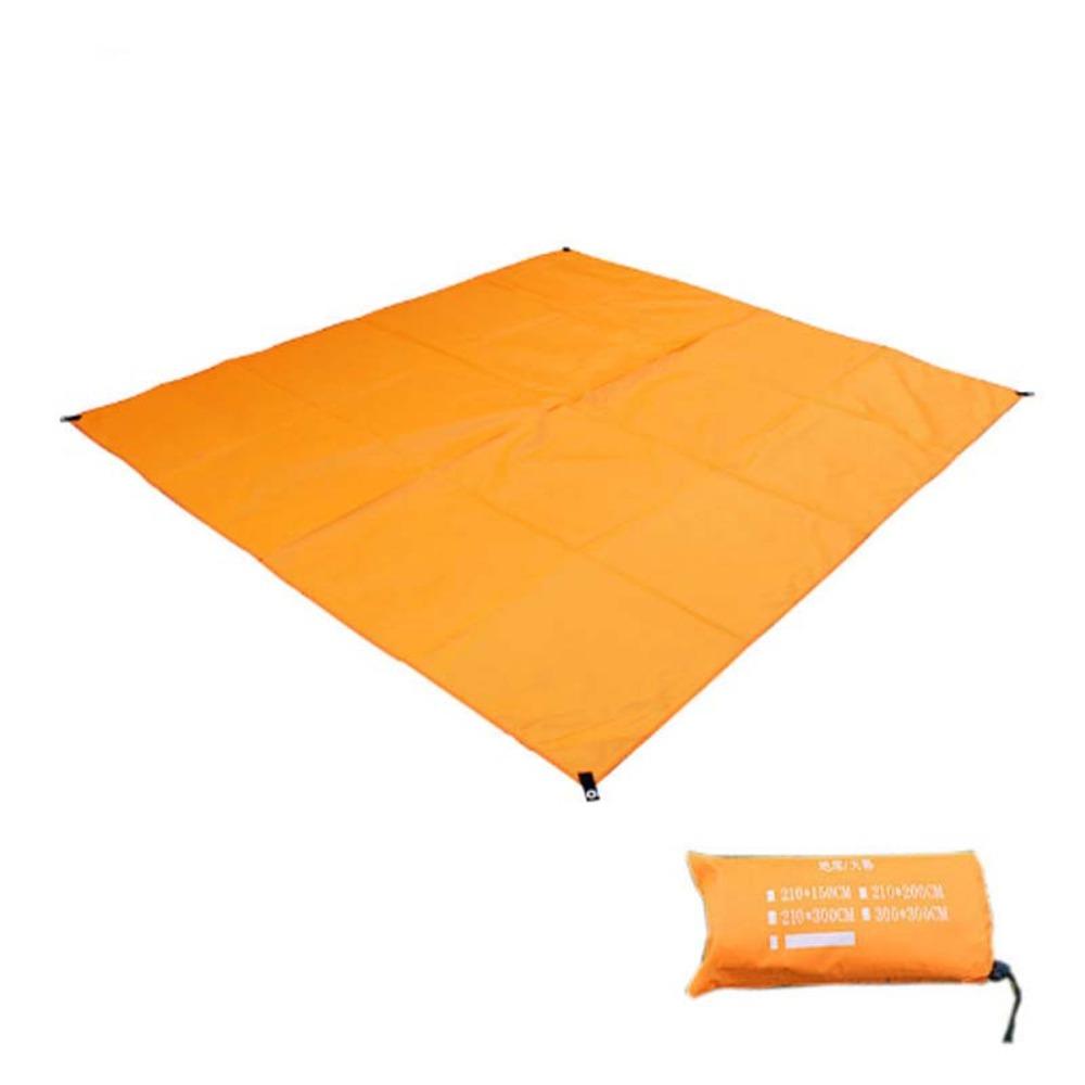 

PU Coating Camping Floor Tarp Waterproof Portable Pocket Picnic Mat Sand Blanket 210x200cm оранжевый