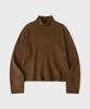HOOVES Oblique Half-Neck Long Sleeve [Brown]