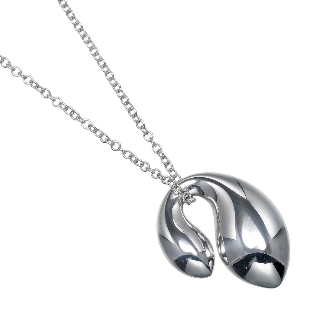 TIFFANY&Co. Double teardrop Necklace Silver925 5.42g Women Used