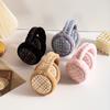 Plush Foldable Ear Cover Windproof Winter Thicken Earflap Winter Warm Earmuffs  Women