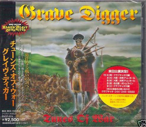 

CD GRAVE DIGGER - Tunes Of War BVCP974 GUN 1996 Japan ObiRock Used