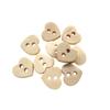 100PCS 12MM Wooden Holes Wood Love Heart Wooden Button, Clothes DIY Sewing Accessory Decor Sewing Buttons