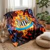 Coperta in Flanella con Stampa del Newcastle United Football, Coperta Morbida Calda Leggera per Divano Letto Campeggio