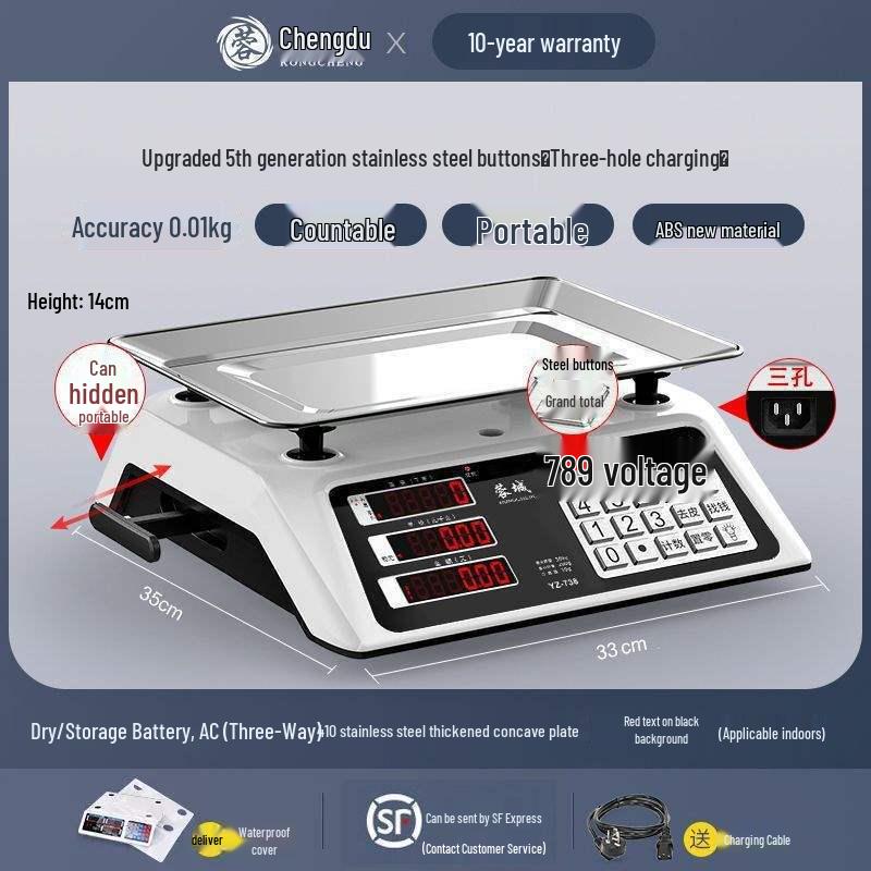 Rongcheng Small Commercial Electronic Scale for Kitchen and Market Use