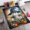 Cute Ghost Scarecrow Pumpkin Print Area Rug Halloween Theme Floor Carpet for Home Living Room Decor