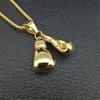Hip Hop Pair Boxing Glove Pendant Necklaces Male Gold Color Stainless Steel Necklace For Men Hippie Sports Jewelry Gift