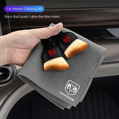 Car Interior Cleaning Tools Microfiber Wash Towels Cleaning Brush For Dodge Durango Hornet Charger Daytona Challenger SRT RAM U888