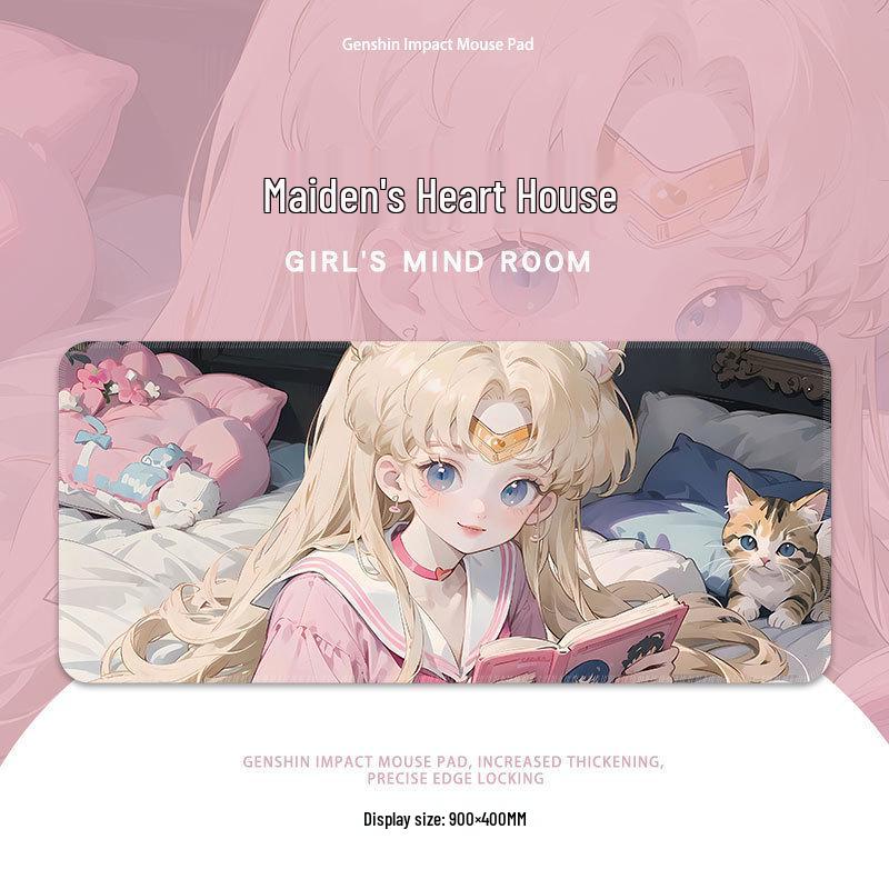 Sailor Moon XL Mouse Pad: Cute, High-Value Office Keyboard Mat Featuring Anime Girls