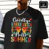 Men's Cotton T-Shirt Goodbye Kindergarten Hello Last Day Of School Kindergarten Moto Tshirt Men