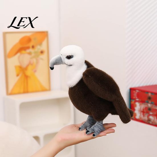 Bald Eagle Plush Toy Realistic Doll, Stuffed Animal with Foldable Bird Gift for Nature Enthusiasts Wings, Lifelike Plushie Home Decor And Educational