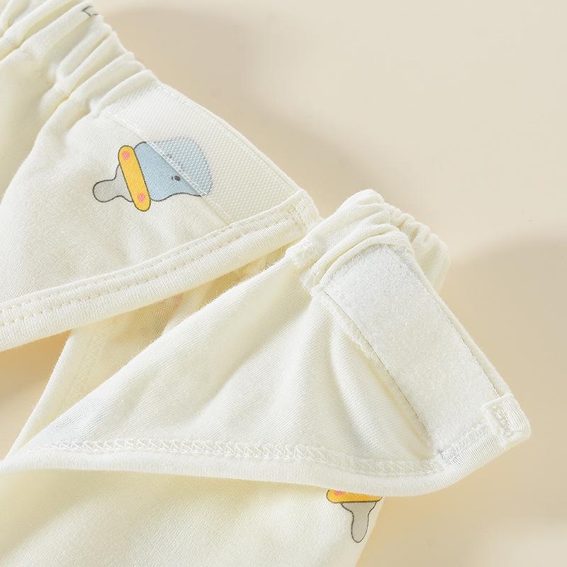 Set Haine Bumbac Toamnă Bebeluș: Salopetă Velcro pentru Nou-născut cu Croi Deschis