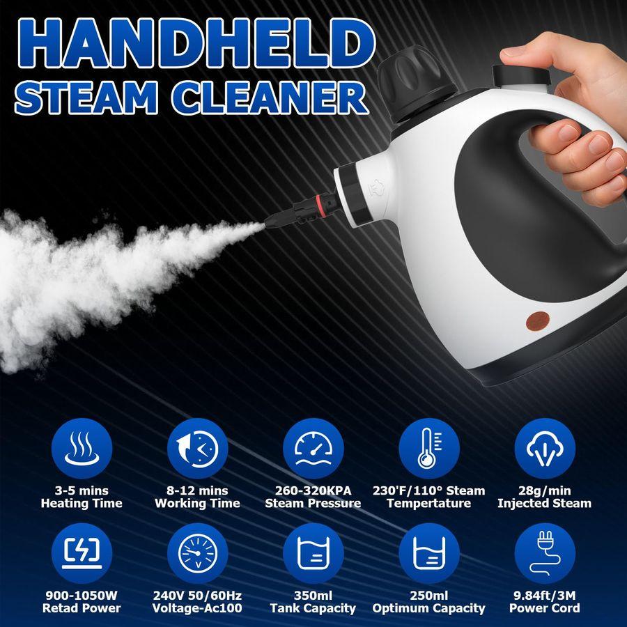 

Steam Cleaner High Pressure Steam Cleaner for Home, Multifunctional Cleaning Tools for Kitchen, Bathroom, Couch, Car. Portable S білий
