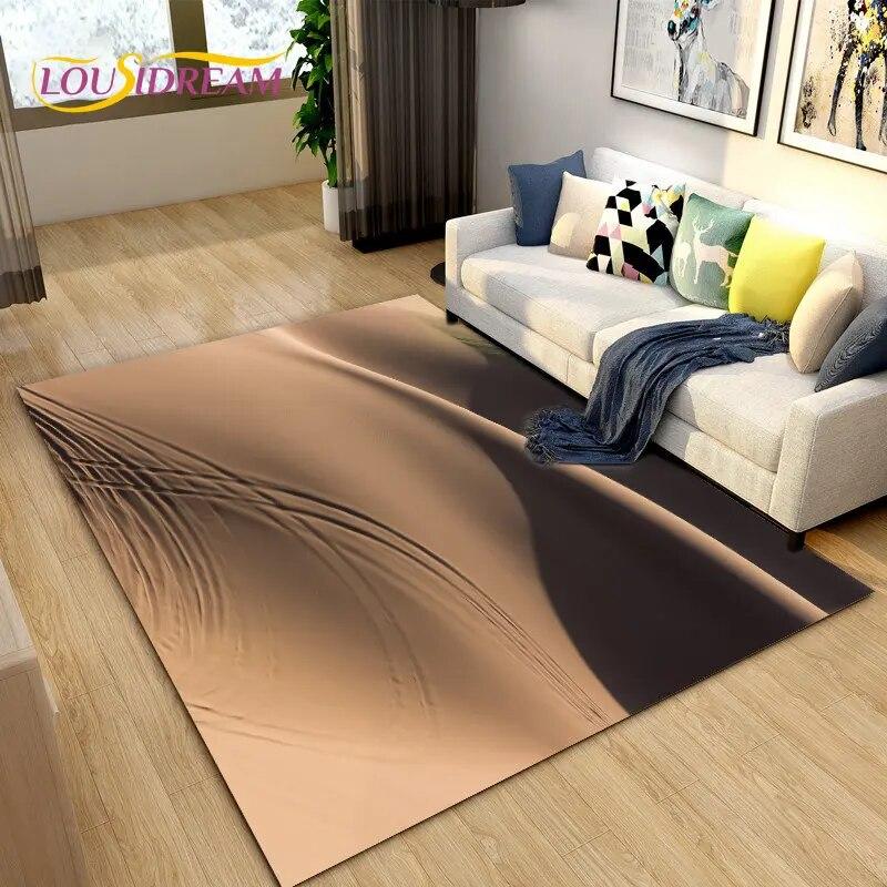 Nature Scenery Desert Sand Area Rug Large,Carpet Rug for Living Bedroom Sofa Doormat Decoration,Children Play Non-slip Floor Mat