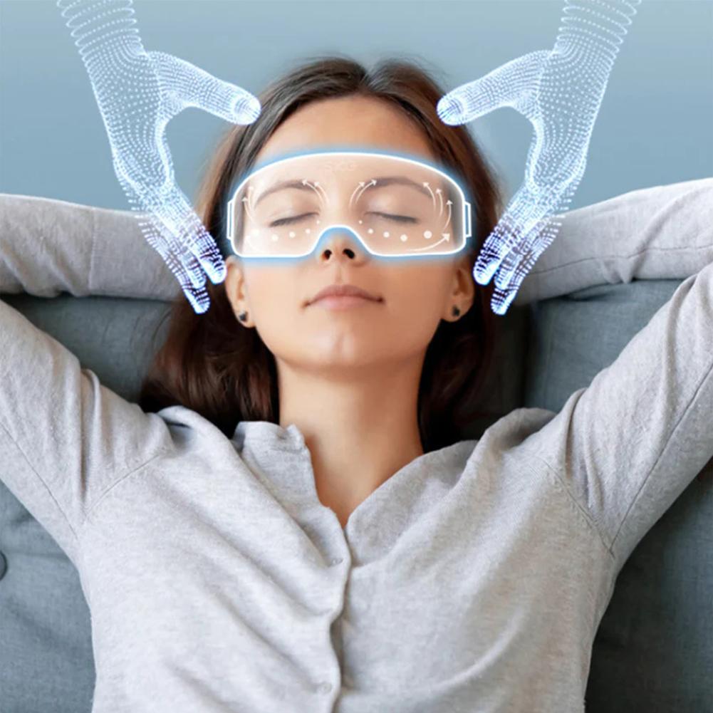 2026 Intelligent Massage Eye Mask Four Vibration Levels Relieves Fatigue   Light-blocking Sleeping Eye Mask Head Massage Device Relieve Fatigue Gifts