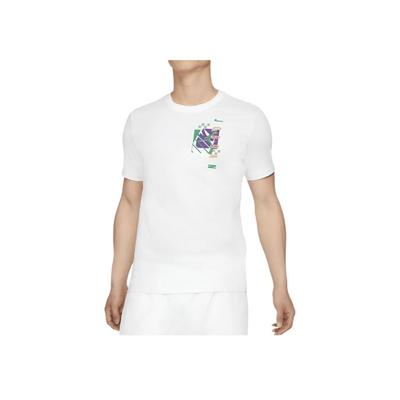 Fun Letter Logo Print Breathable Sports Short Sleeve T-Shirt Men Tops White CZ8391-100