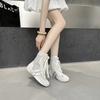 Invisible Inner Height-increasing Sports Boots Women's Summer New Mesh Breathable High-top Casual Short Boots