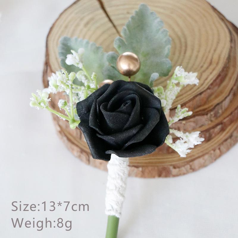 Flowers Wedding Corsage Pins White Pink Groom Men Wedding Witness Marriage Accessories Groom Boutonniere Wedding Classic Flower