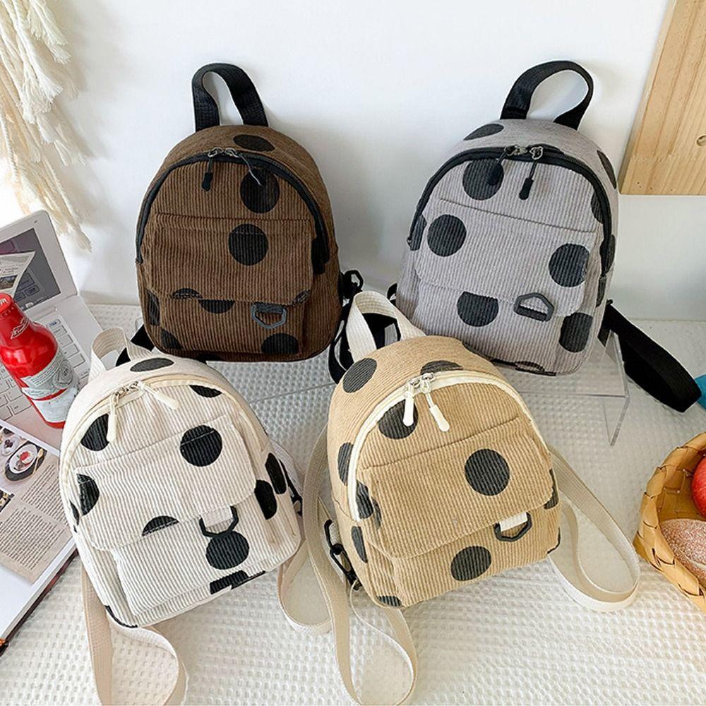 

Lightweight Mini Backpack Large Capacity Traveling Rucksack Fashion Student Bookbags бежевий