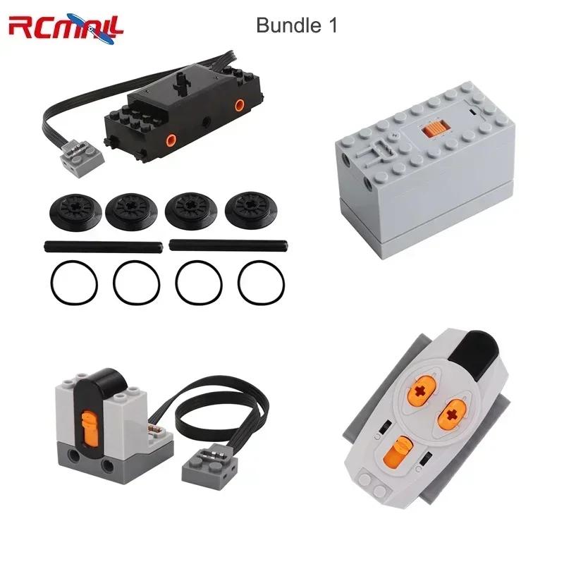 

For Power Functions Parts Train Track Motor Infrared Speed Remote Controller Receiver Battery Box Building Blocks for Legoeds