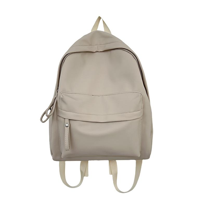 

Женский однотонный рюкзак, мужской рюкзак большой вместимости, школьная сумка для школьников бежевый