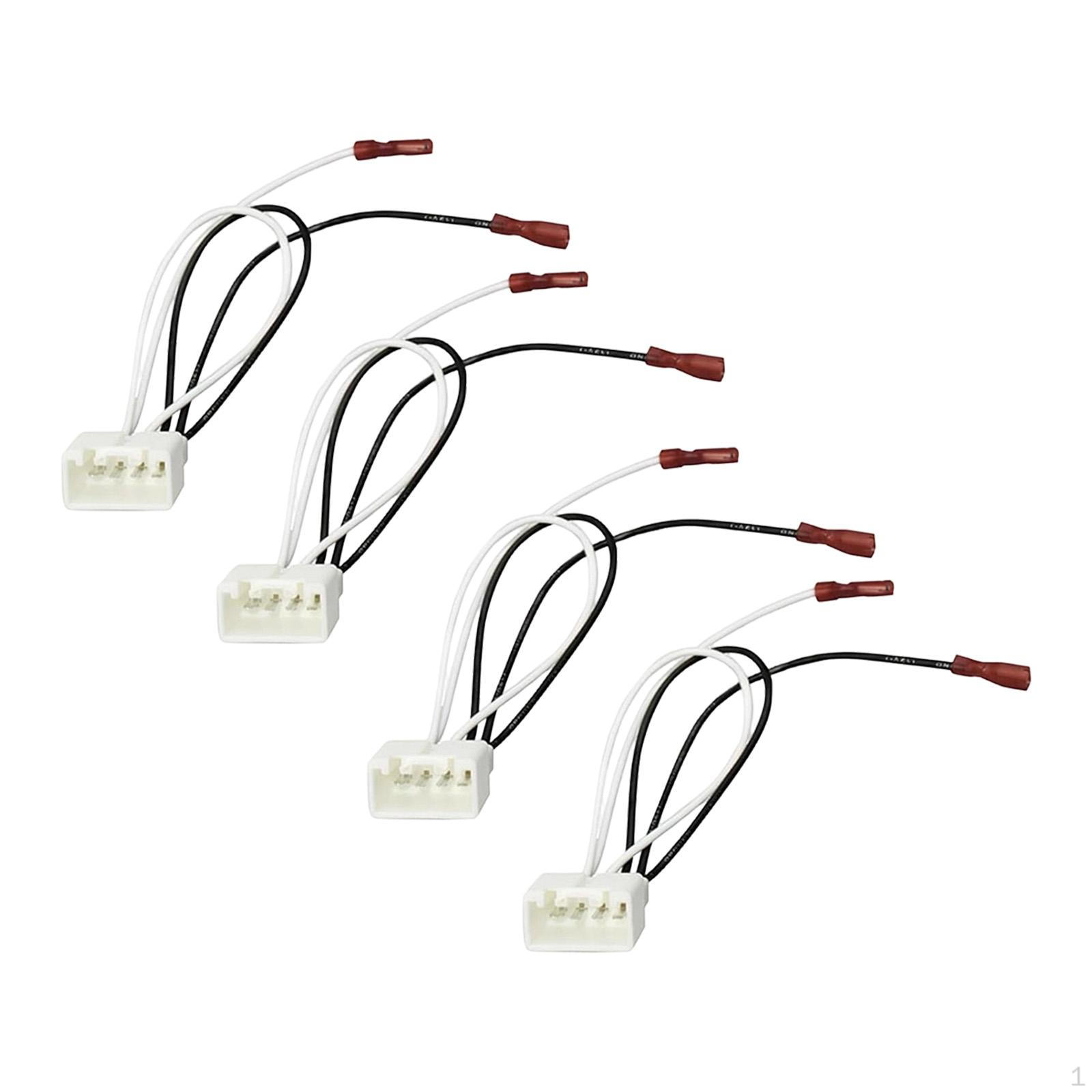 4Pcs Car Speaker Connector Harness Adapter Spare for 3 2014-2015