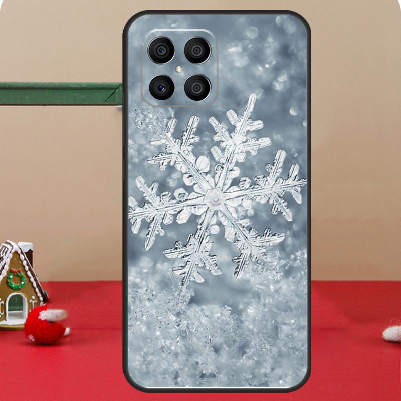 Christmas Snowflakes Case For Honor Magic 6 7 8 Pro Honor 400 200 70 90 Lite X8c X8b X9a X9b X9c X9d Win RT Cover