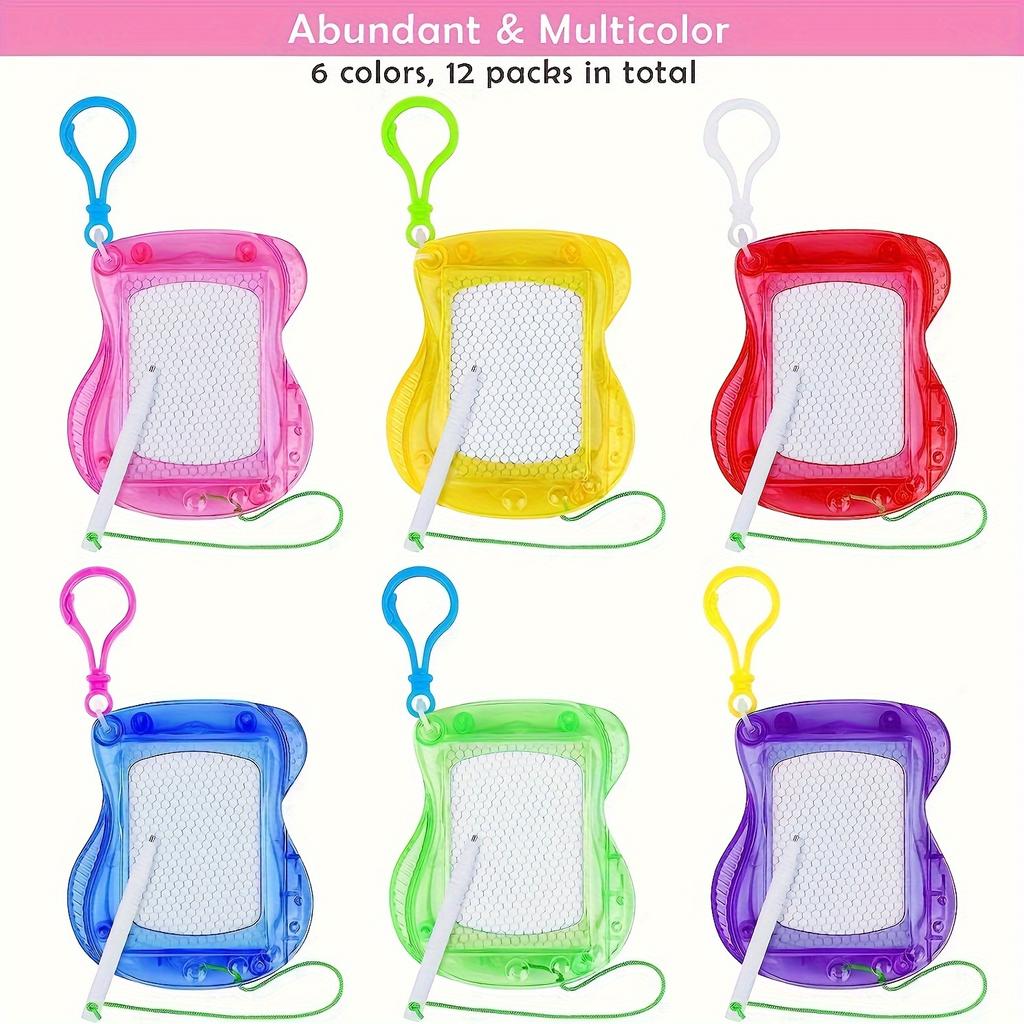 Mini Magnetic Drawing Boards With Keychain Erasable Doodle & Sketch Pads For Kids Ages 3-6, Birthday Gifts