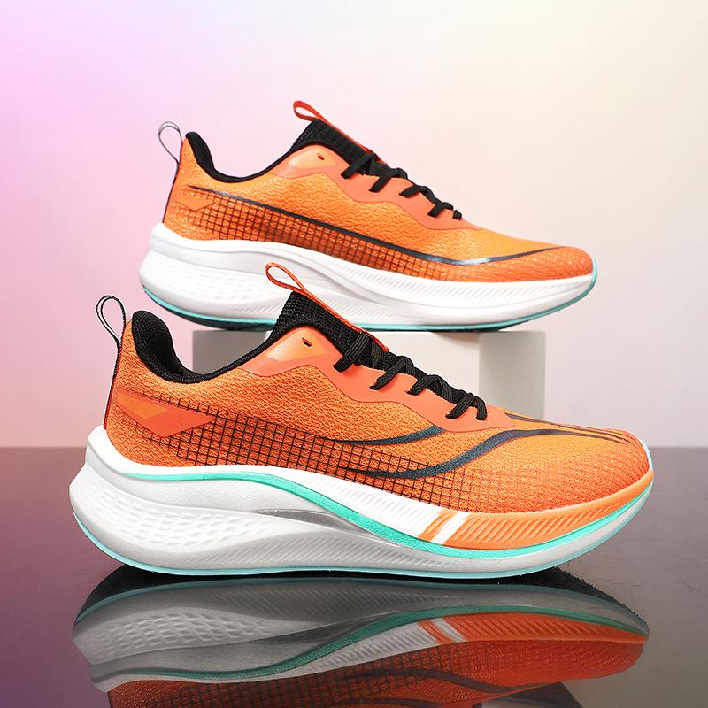 7PRO Running Shoes Men's Carbon Board Racing Shoes 6 Students Big Children Ultra-light Summer Breathable Sports Shoes Women