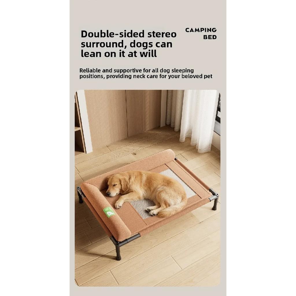 Elevated Dog Bed with Removable Cover Breathable Mesh and Moisture-Resistant Fabric Portable Pet Cot For Dog & Cat