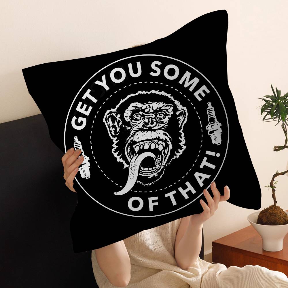 Gas Monkey Garage Logo Personalized Pillow Cover Kids Bedroom Wild Party Decor Pillowcase Kid Birthday Shower Gift