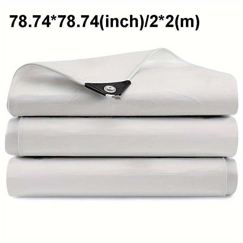 Waterproof Tarpaulin White Awning Tarp Rectangle Anti-UV Tarpaulin Sun Shade Sail Camping Yard Garden Patio Outdoor Canopy White 2x2m