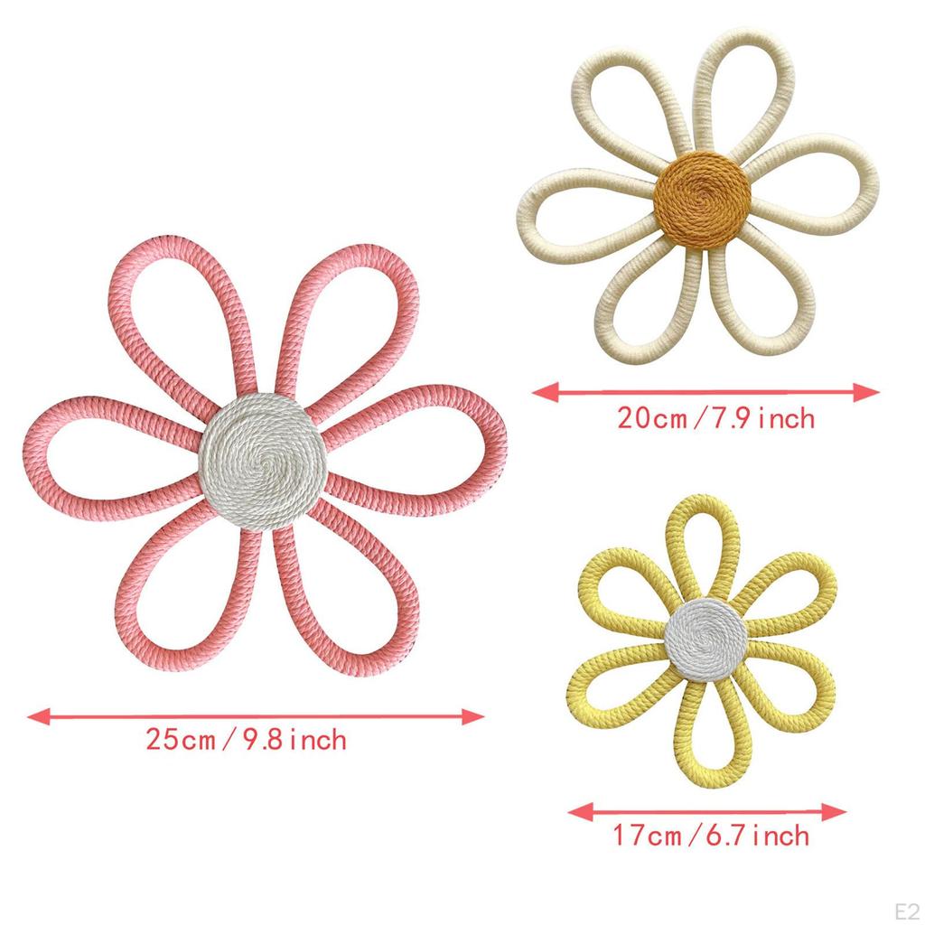 Woven Daisy Flowers Wall Decoration Handicrafts Backdrop Decor
