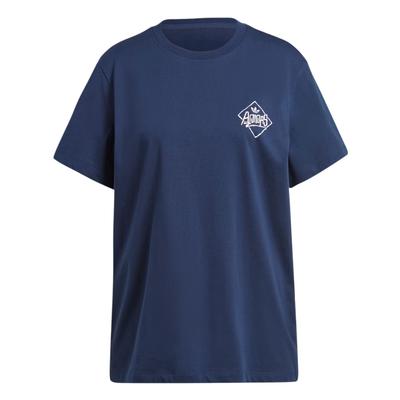 Originals Watermark Graphic Simple Comfortable Fashion Short Sleeve T-Shirt Women T-Shirts Night-Blue IU2488