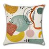 4 Pcs Double Sided Abstract Geometric Cushion Covers, Modern Art Tropical Print Throw Pillow Cases For Home Decor (No Inserts)